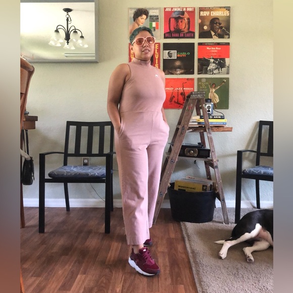 Nike Tan Hight Crew Neck Jumpsuit - Picture 1 of 3